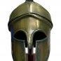 Medieval Gladiator Helmet III Brass Reenactment Armor Helmet With Wooden Stand