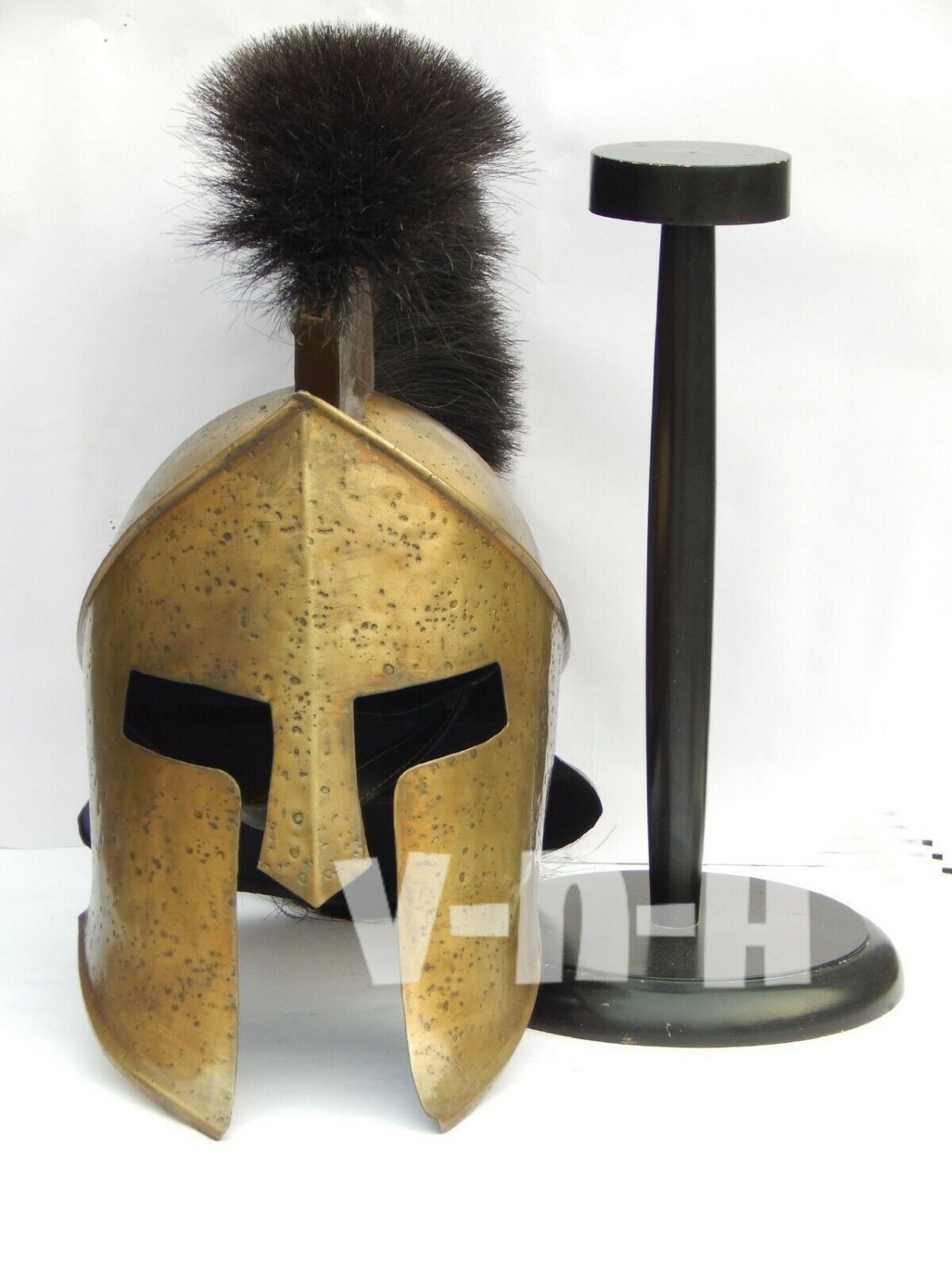 Corinthian Armor Helmet with Black Plume Medieval Knight Spartan 300 leonidas