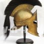 Corinthian Armor Helmet with Black Plume Medieval Knight Spartan 300 leonidas