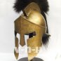 Corinthian Armor Helmet with Black Plume Medieval Knight Spartan 300 leonidas