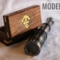 6" Victorian Brass Telescope with Beautiful Decorative Wooden Box Nautical