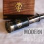 6" Victorian Brass Telescope with Beautiful Decorative Wooden Box Nautical