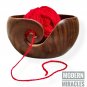 Premium Rosewood HandMade Wooden Yarn Bowl Crochet & wool Knitting Bowl Gift