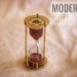 Vintage Decor Solid Brass Handmade 3 Inch Height 3 Minutes Sand Timer Hourglass