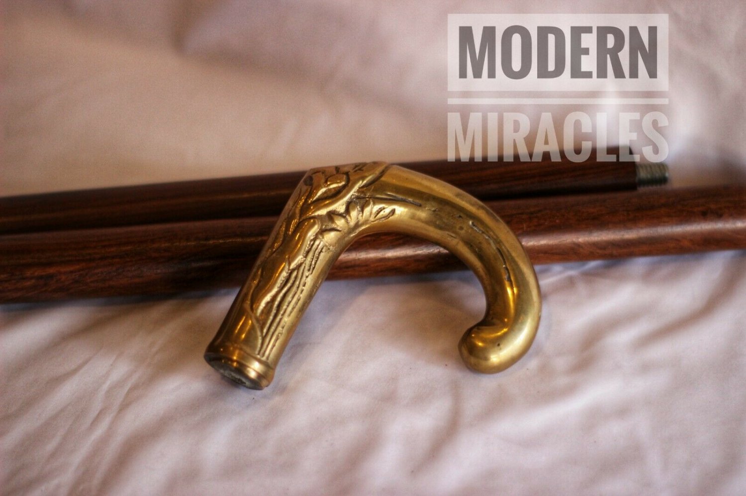 Antique Style Brass Head Handle Walking Stick Wooden Designer Vintage Cane Gift