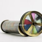 Vintage brass kaleidoscope double wheel style antique brass finish replica