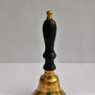 Antique Brass Hand Bell with Black Handle (5.5'') Home Decor Gift Item
