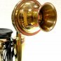 Gold Brass American Landline Telephone Vintage Look Rotary Dial Candlestick