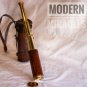 10" ANTIQUE MARITIME BRASS NAUTICAL TELESCOPE SPYGLASS WITH LEATHER COVER