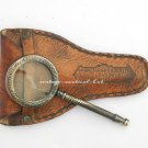 Magnifier Brass Magnifying Glass With Leather Cover Collectible Decor Gift