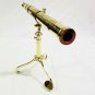 Nautical Polished Brass Desk Telescope with Stand Collectibles Antique Decor