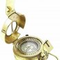 Solid Brass Vintage Prismatic Compass Nautical Pocket Magnetic Navigation