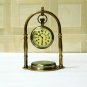 Antique Nautical Victorian London Brass Table Top Decor Clock