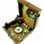 Antique Brass Marine Master Box & Nautical Compass Telescope Magnifying Glass