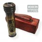 GILBERT & SONS Brass Kaleidoscope With Leather Case, Handmade Kaleidoscope