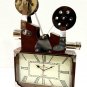 Antique Brass Projector Clock Nautical Style Maritime Ship Desk Clock Office Dec