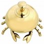 Vintage Antique Brass Crab Bell Hotel Counter Reception Bell Teacher Desk Bell