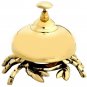Vintage Antique Brass Crab Bell Hotel Counter Reception Bell Teacher Desk Bell
