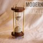 Antique Brass 10 Minutes Hourglass nautical Sand Timer (Wooden Brass_10 x 3Inch)