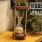 Antique Brass 10 Minutes Hourglass nautical Sand Timer (Wooden Brass_10 x 3Inch)