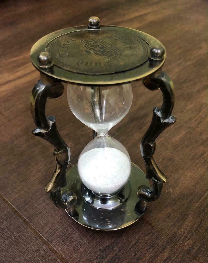 Antique Brass Sand Timer Hourglass Nautical Timer Classic Sand Timer Hourglass