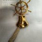 Nautical Brass Door Bell with Ship Wheel Wall Hanging home Decor Bell Gift Item