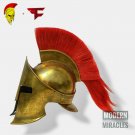 Nickmercs Golden Spartan Helmet with Red Plume Faze MFAM Twitch Ninja Warzone