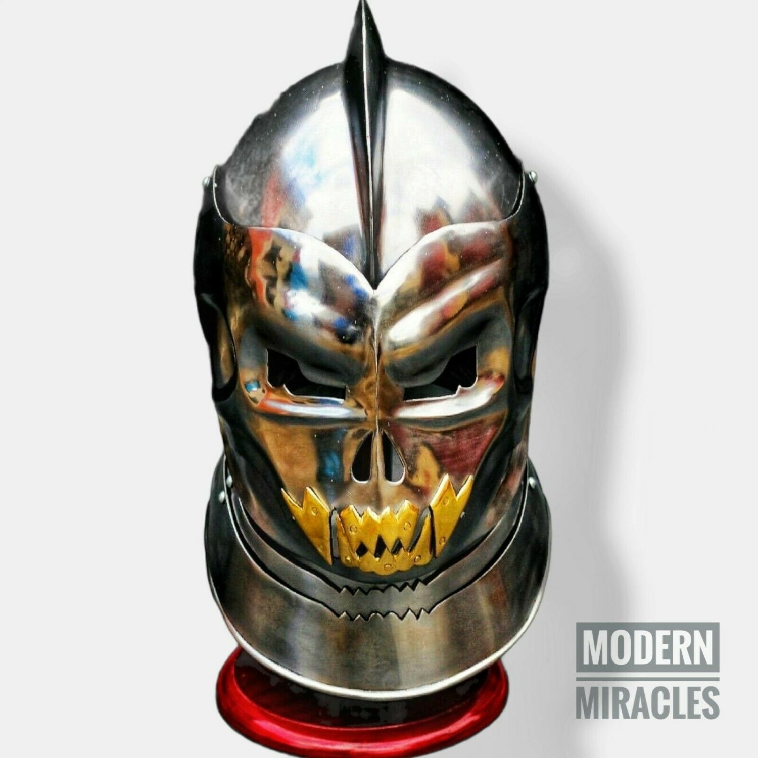 Skull Medieval Helmet Antique Demonic Armor Helmet Cosplay Wearable Halloween
