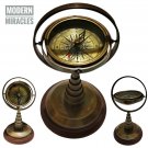 Brass Gimbal Compass On Stand nautical vintage home decor gift Fully Working