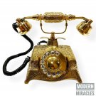 Vintage Brass Rotary Dial Telephone with Wired working Home & Office Decor Gift