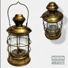 10" Ship Oil Lantern Antique Brass Lamp For Home Decor Collectible Decorative
