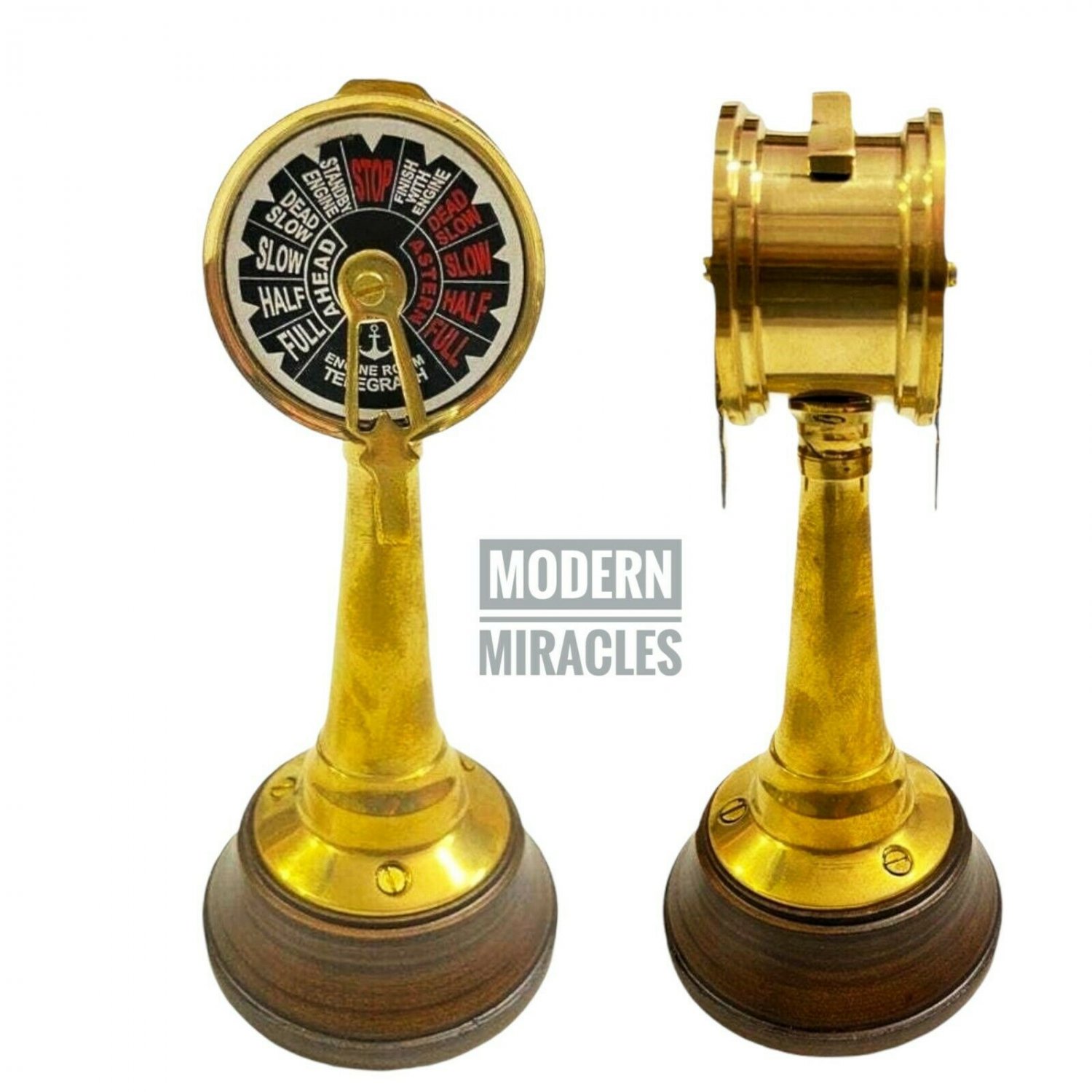Nautical Vintage Brass Telegraph 6" ship Marine engine Room Antique Telegraph