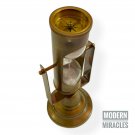 Nautical Maritime Brass Rotating Sand Timer with Compass on Both End Table Decor