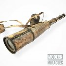 Antique Maritime Brass Telescope Handheld Spyglass Scope 32" With Leather Case
