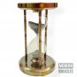 Antique Brass Sand Timer Vintage Nautical Decorative Hourglass with Compass