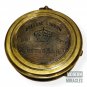 Antique Nautical Brass Pocket Lid Compass With Blue Leather Box Gift London