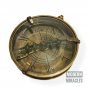 Antique Nautical Brass Pocket Lid Compass With Blue Leather Box Gift London