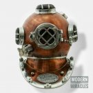 Vintage U.S Navy Mark V Diving Divers Helmet Solid Steel BROWN Brass Finish
