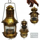 10" Antique Brass Ship Oil Lantern Lamp For Home Decor Collectible Decorative