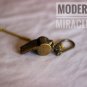 Set of 5 Antique Handmade Brass Whistle Key Chain Ring Gift Souvenir Vintage