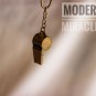 Set of 5 Antique Handmade Brass Whistle Key Chain Ring Gift Souvenir Vintage