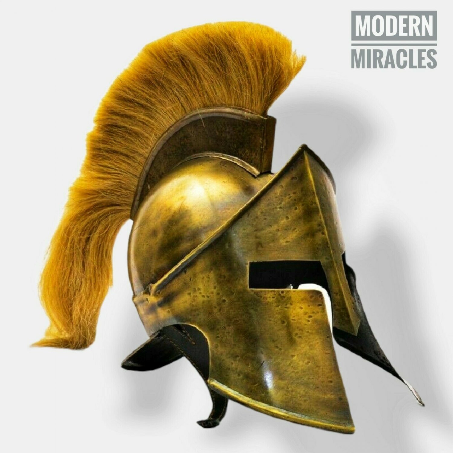 Medieval Greek Corinthian Armor Helmet With Plume Armour Knight Spartan Helmet