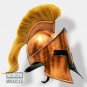 Medieval Greek Corinthian Armor Helmet With Golden Plume Armour Spartan Helmet