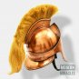 Medieval Greek Corinthian Armor Helmet With Golden Plume Armour Spartan Helmet