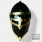 18 Guage Steel helmet Medieval Knight Black Gothic Sallet Helmet battle ready