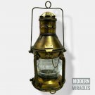 Antique Brass Ship Oil Lantern Lamp For Home Decor Collectible Decorative 15"