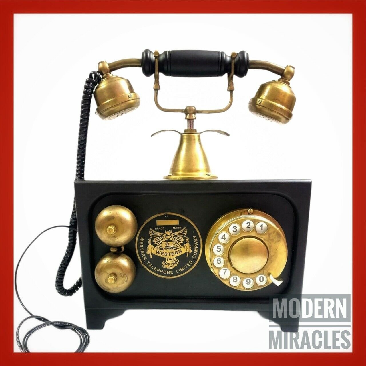 Nautical Wooden Victorian Rotary Telephone Maharaja Style Telephone Home Decor
