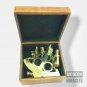 8" Antique Maritime Brass Nautical Sextant Astrolabe Working Sextant Wooden Box