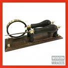Nautical Store Decorative Brass Magnifying Glass & Letter Opener on Wooden Stand