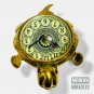 Vintage Brass Antique Turtle Style Desk Clock for Office home Decor gift Marine